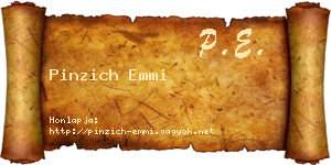 Pinzich Emmi névjegykártya
